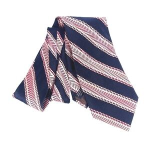 Faconnable Silk Tie Navy Pink Stripe 4" x 62.5" Mens Necktie